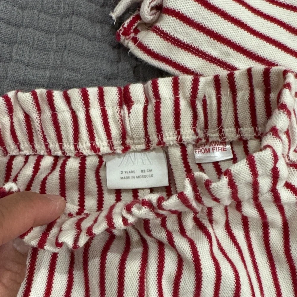 Zara Red & White Striped Kids Set